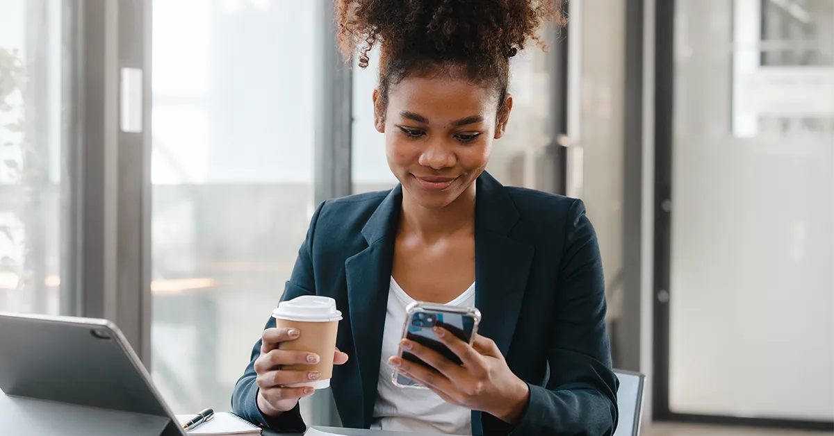 Woman on phone